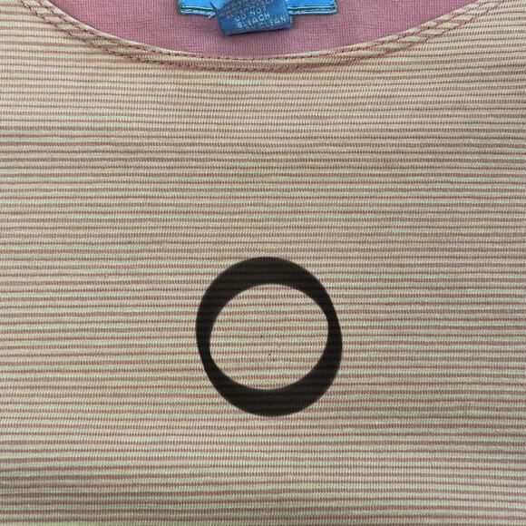 Horny Toad Cropped 3/4 Sleeve Striped Cotton Knit Preppy Plain Shirt Small - Picture 3 of 8